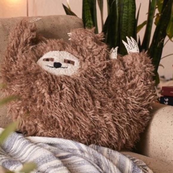 furry sloth pillow